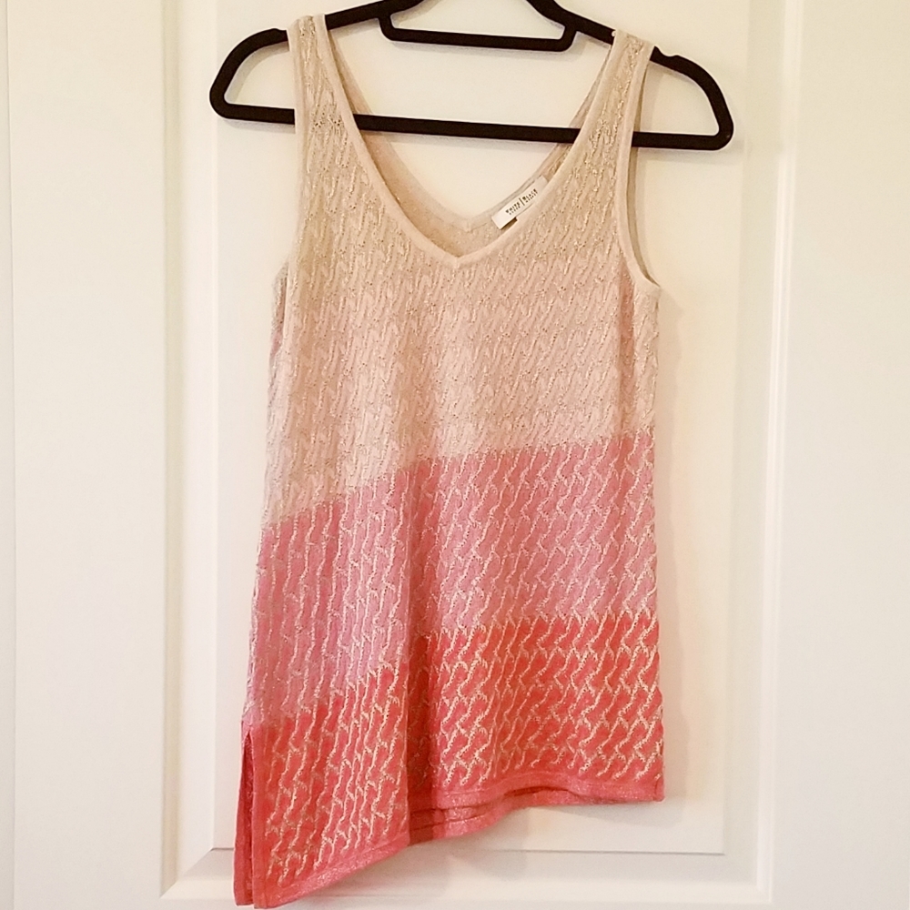 NWOT White House Black Market Assymetrical V-neck Tank Top - Small